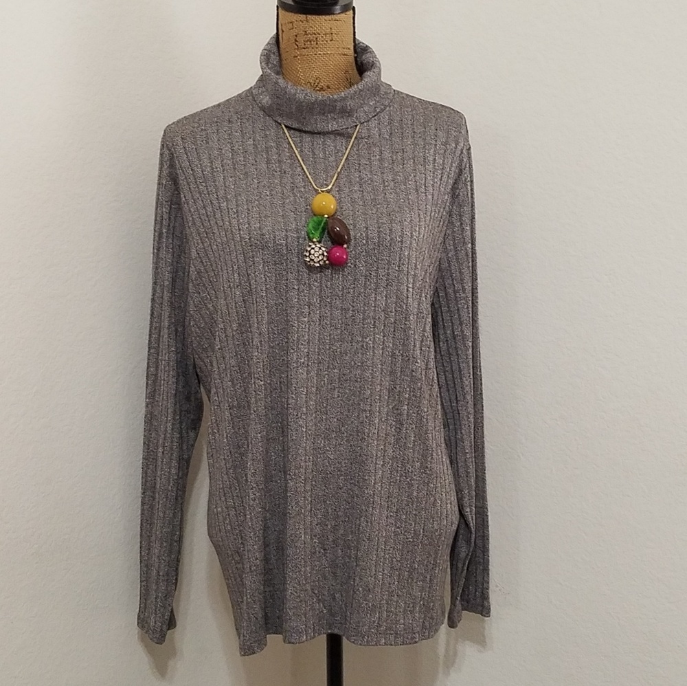 AVA & VIV i/a gray cowl neck NWOT 2X - Picture 2 of 7